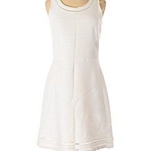White Cotton Textured Stripe Brooks Brothers Dress